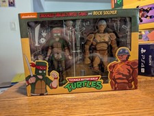 NECA Teenage Mutant Ninja Turtles Crooked Turtle Gang And Rock Soldier Unopened