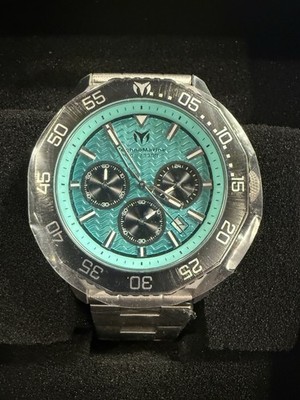 TechnoMarine Men's Chronograph Quartz Date 100m Blue Dial SS Bracelet 44mm