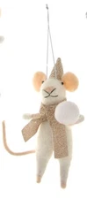 Cody Foster Holiday Felt Mouse Winter Christmas Critter Ornament Snowball Gift