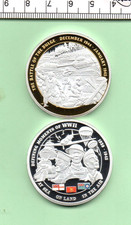 2012 BATTLE OF THE BULGE 1944 GOLD & SILVER PLATED B.M. PROOF MEDALLION (565)