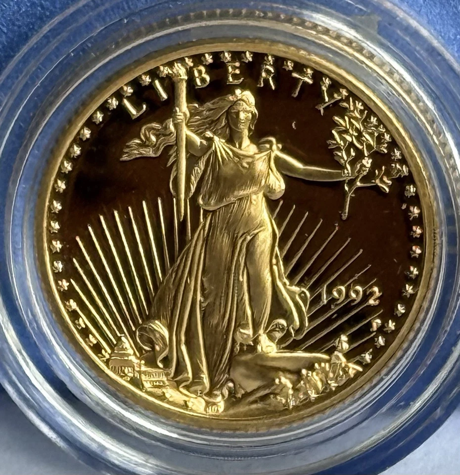 American Gold Eagle 1992-P $10 oro 1/4 OZ Foto 4 de 4