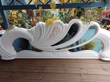 Vintage Italian Art Deco Light Up Headboard and Footboard 1980s