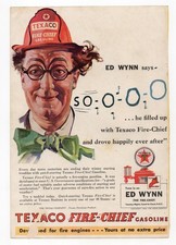 1930s - Texaco Fire Chief Gasoline Print Ad - XL3T