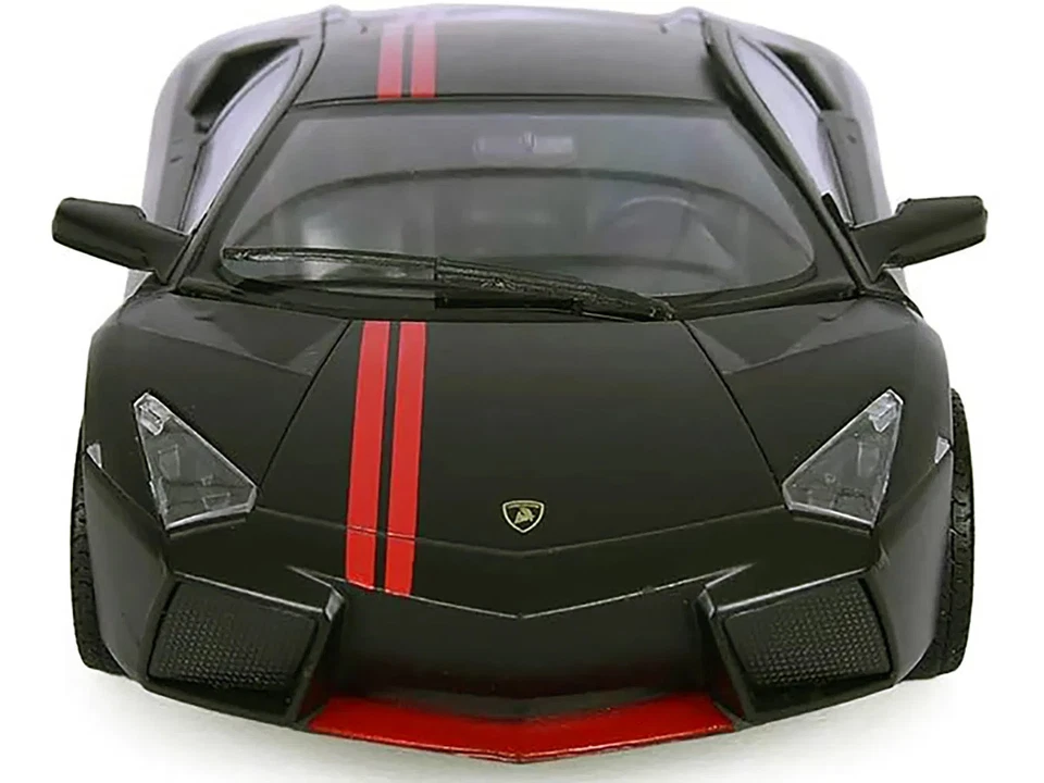 Lamborghini Reventon Matt Black with Red Stripes "Satin Paint" Series 1/24 Dieca - Image 3 of 4