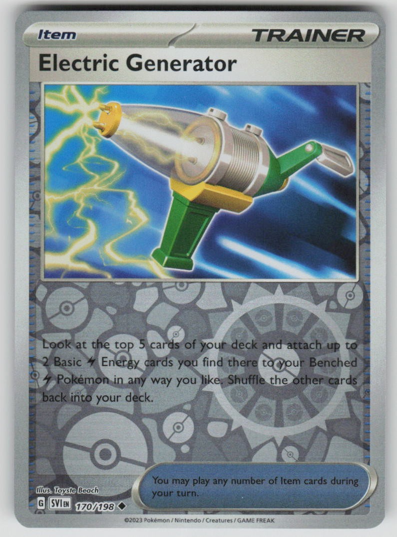 Electric Generator 170/198 Reverse Holofoil Scarlet & Violet Base Set Near Mi...