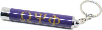 Omega Psi Phi Projection Torch Light Key Ring [Purple - 3'']