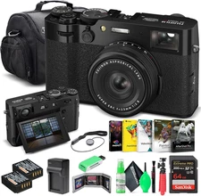 Fujifilm X100VI Camera Black Bundle 64GB Card Tripod Case Battery Charger Kit
