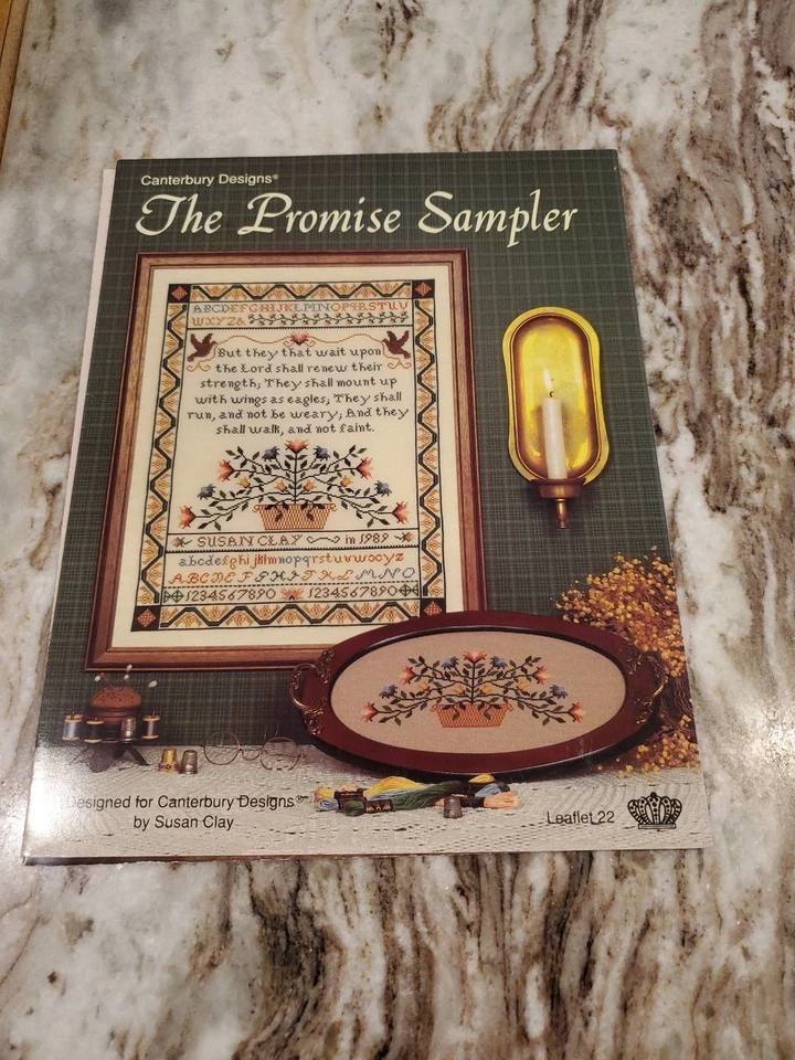 Canterbury Designs Counted Cross Stitch Sampler Pattern Leaflets Lot Of 2 - Image 2 of 4