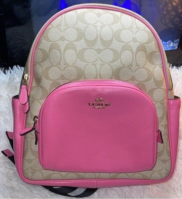 COACH Court Backpack In Signature Canvas 5671 Light Khaki  display picture 3