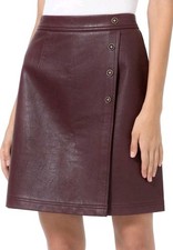 Tagoo Faux Leather Skirt for Women High Waisted Mini Skirt