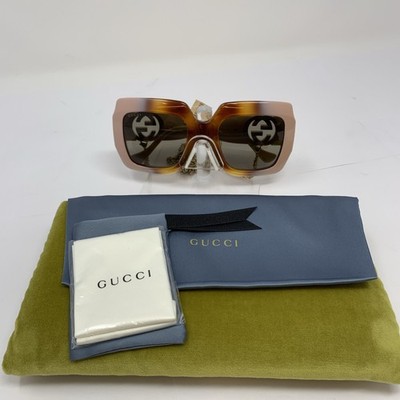 NEW GUCCI SUNGLASSES GG 1022S 003 HAVANA IVORY/BROWN 54MM | eBay display picture 3