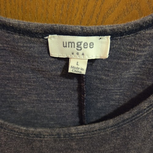 Umgee Women's Shark Bite Sleeveless Top Size Large Charcoal New with Tags - Picture 3 of 10