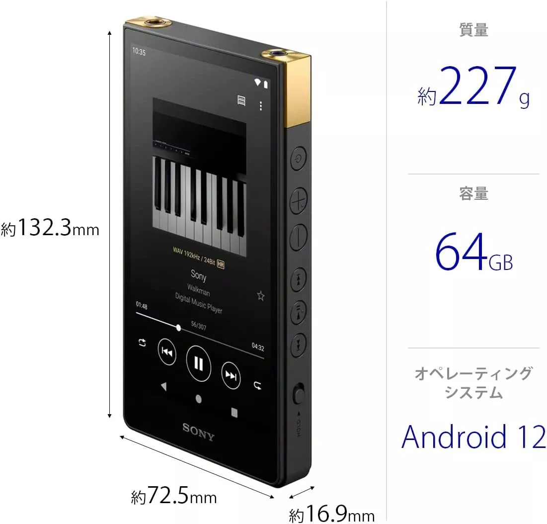 SONY WALKMAN NW-ZX707 64GB Hi-Res ZX Series Audio Player Black 