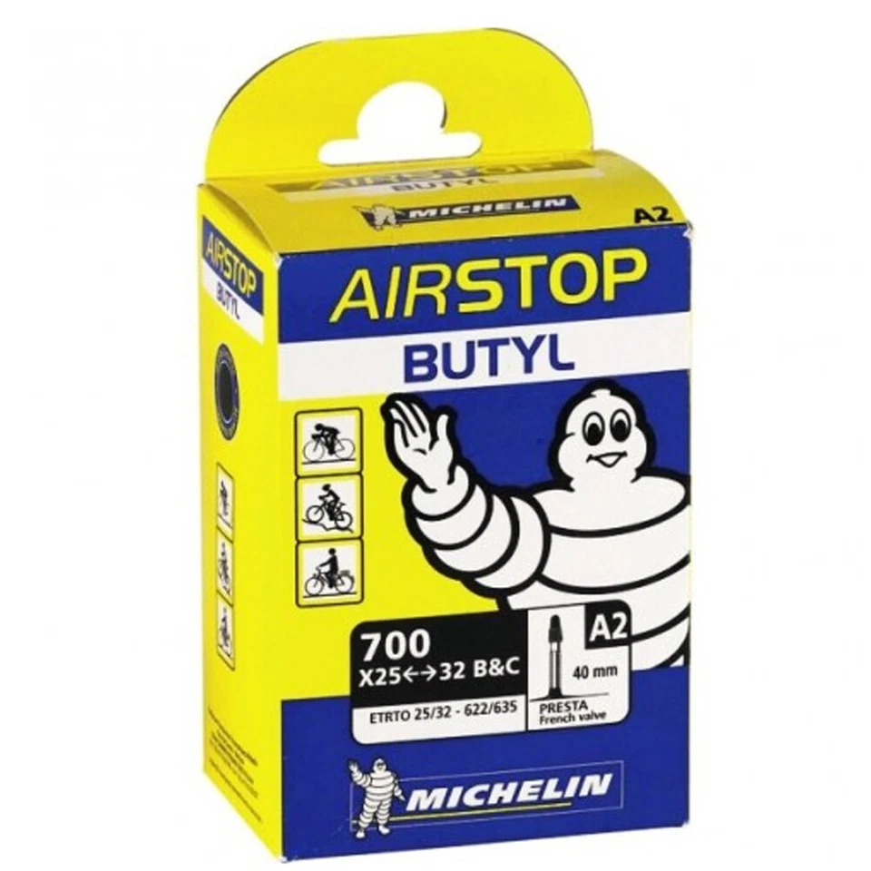 Michelin AirStop A2 Butyl Inner Tube 700c x 25-32 Presta 40mm Valve