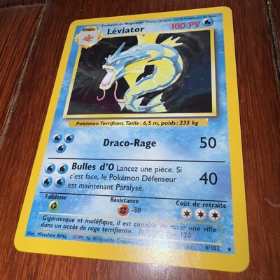 pokémon tcg gyarados holo 6/102 french | eBay