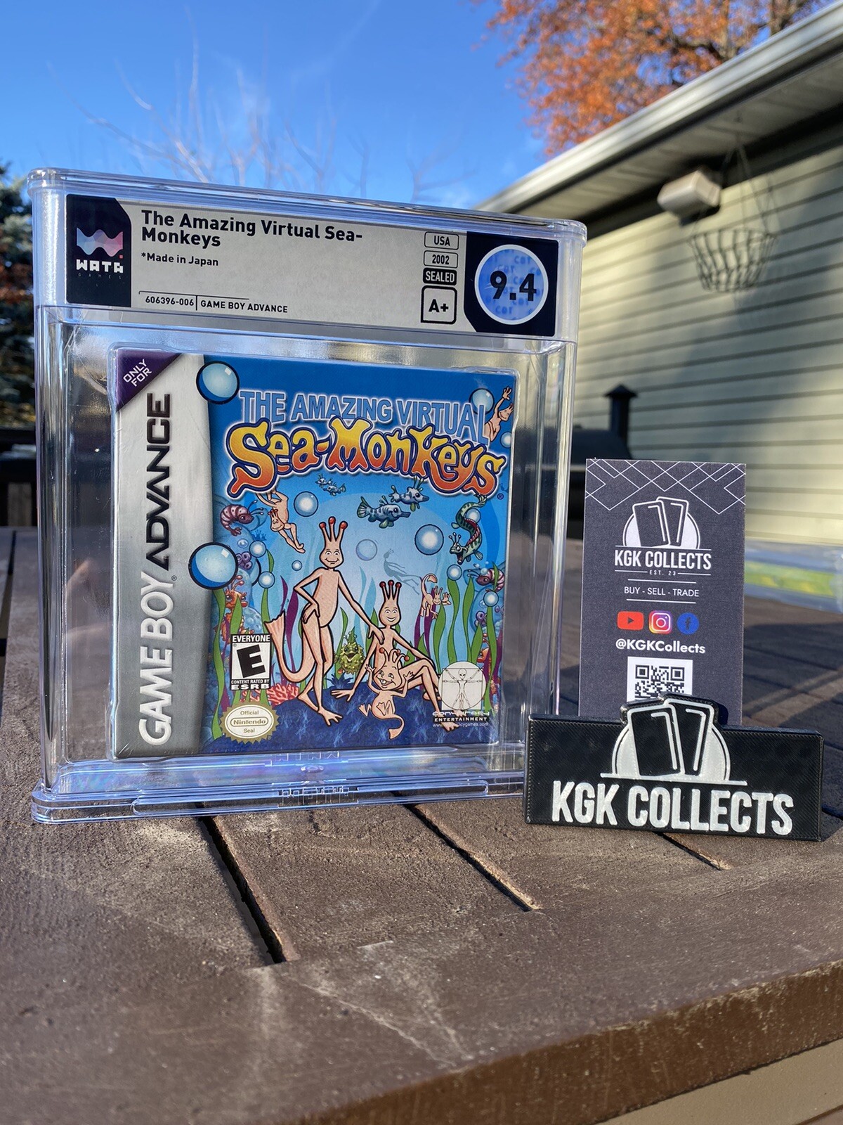 WATA 9.4 A+  Amazing Virtual Sea-Monkeys (Nintendo Game Boy Advance, 2002)