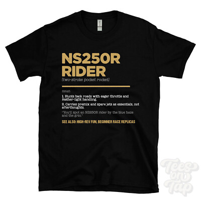 NS250R Rider T-Shirt - Funny Dictionary Style - Zweitakt Taschenrakete