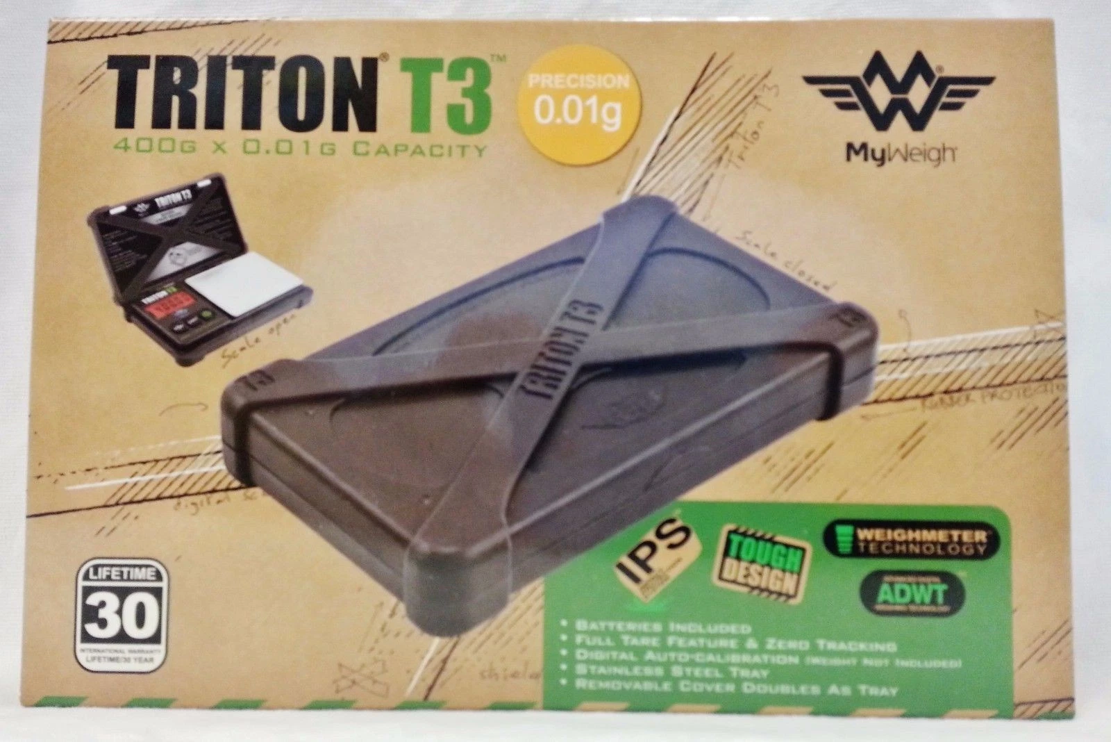 New My Weigh Triton T3 Digital Pocket Scale 400g x 0.01g Free Shipping
Opens in a new window or tab