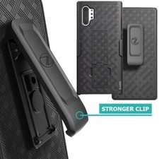 for Samsung Galaxy NOTE 10  Plus 5G Slim Strong Belt Clip Holster Black Case