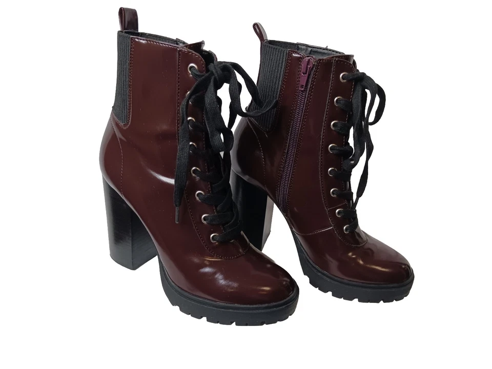 BOTÍN STEVE MADDEN TACÓN PESTILLO MORADO TALLA 7M Foto 3 de 4