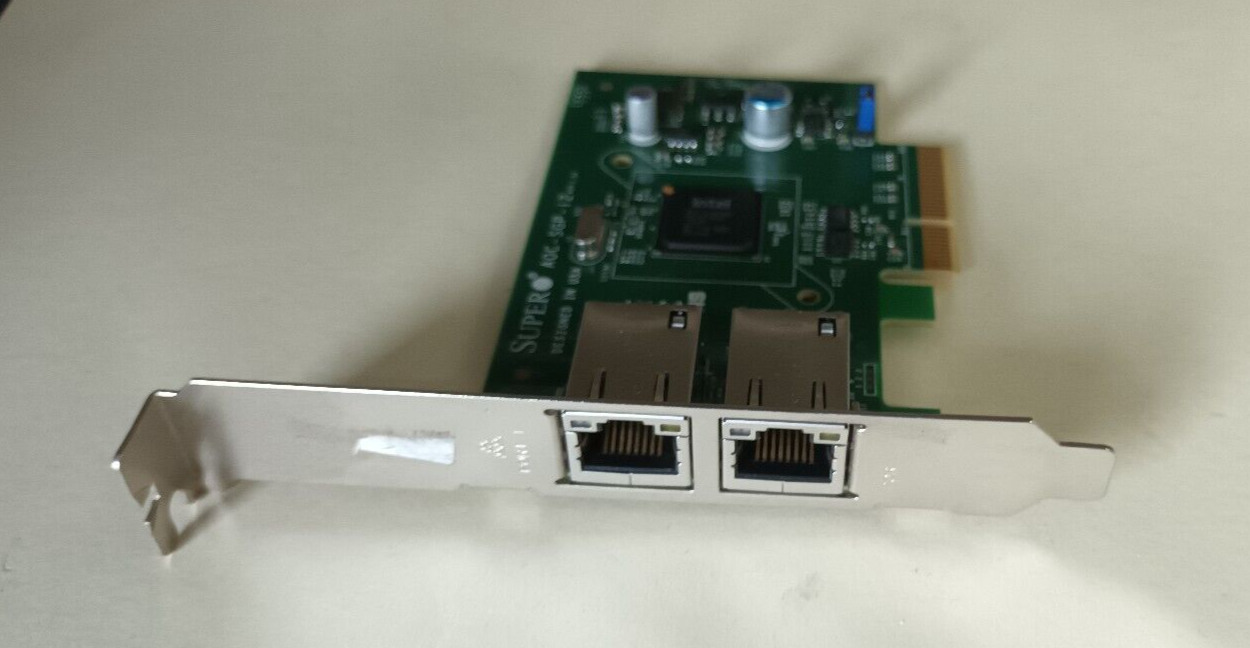 Supermicro AOC-SGP-i2 Rev:1.01 Dual Port -1Gbps RJ45 PCIe-x4