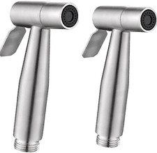 2 Pieces Bidet Toilet Sprayer Head Stainless Steel Handheld Bidet Sprayer Cloth