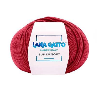 Knäuel 100% Schurwolle Merino extrafeine Katzenwolle super weich Rotton