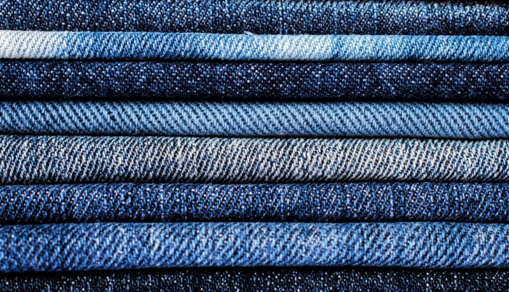 DARK BLUE MANHATAN FANCY FINISH DENIM FABRIC 74% COTTON, 24% POLYESTER 2%  ELASTINE FABRIC ~ SOLD BY THE 1/2 YARD