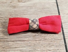 Vintage Bow Tie ORMOND NYC Clip On Red Plaid