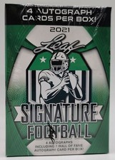 2021 Leaf Signature Blaster Football NFL Box - 4 Autographs