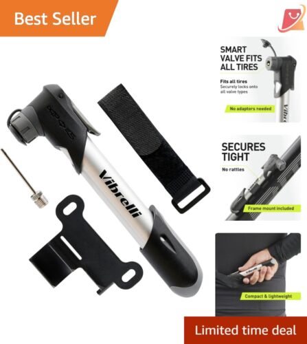 Manual Mini Bike Pump with Clever Valve - Lightweight & Durable for Cyclists
