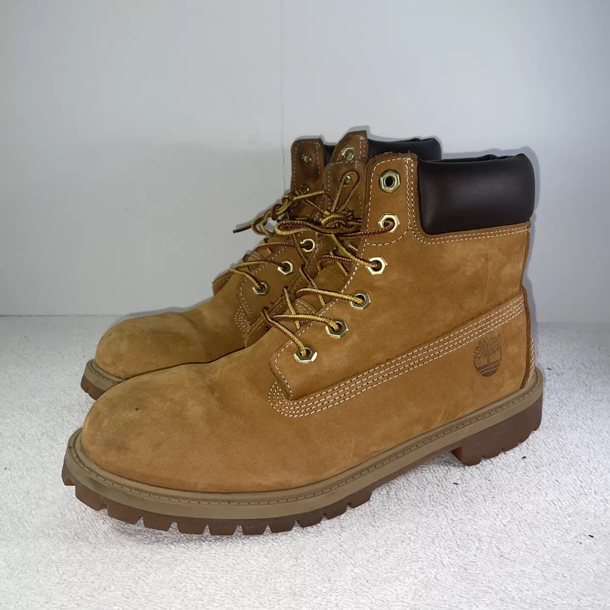 Timberland Tan Wheat Waterproof Boots 12909 size 6.5 Juniors 6