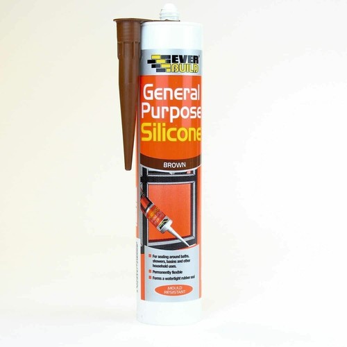 EverBuild General Purpose Silicone Sealant 280ml, Brown - Picture 2 of 3