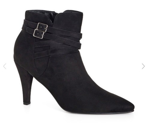 City Chic *NEW* Black faux leather ankle boot "Sultry" RRP $119.99 sz 40 9