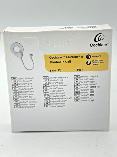 Cochlear Nucleus 8 Slimline Coil 8 cm/3" P1749658 Silver New Sealed