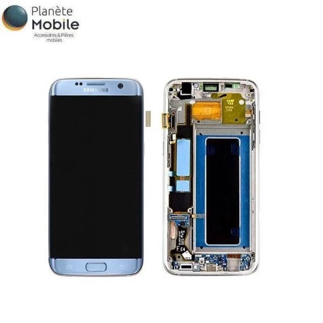 Original Ecran LCD Bleu Sur Châssis Pour Samsung Galaxy S7 edge (G935F) - Photo 1/1