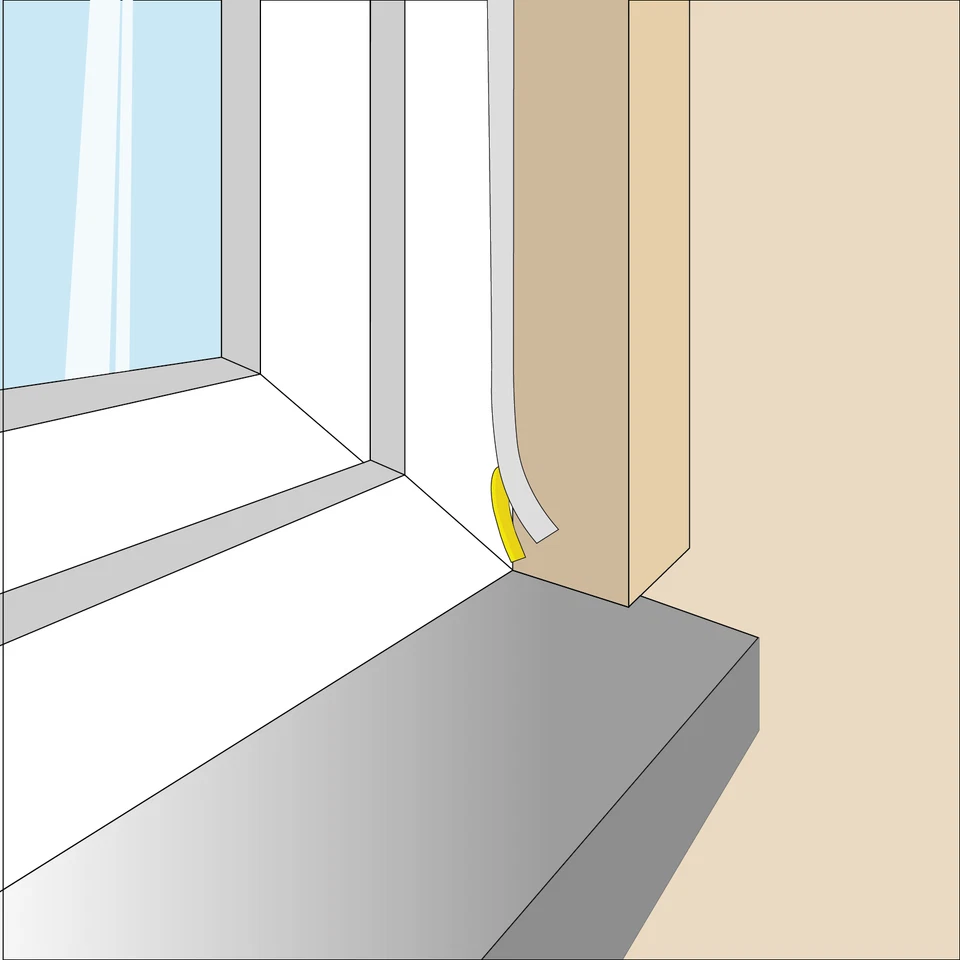 Abdeckleiste Fensterleiste 30 - 70mm Flachleiste 5m - 150m Kunststoff Leiste - Bild 3 von 4