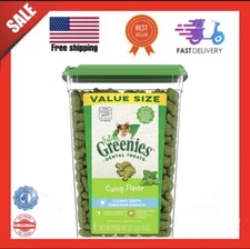 TRUST SALE ✅ FELINE GREENIES Natural Dental Care Cat Treats,Catnip Flavor 9.75oz