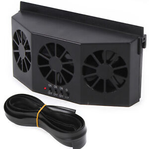 Solar Powered 2.4V Portable Cooling Fan Exhaust Heat Air Vent Car Ventilation