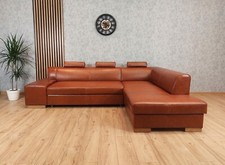 Echtleder Ecksofa London II 3z Leder Sofa Couch mit Schlaffunktion Eckcouch Ecke