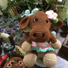Molly the moose. - handcrafted / crocheted amigurumi