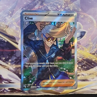 clive full art pokemon card Clive Full Art Trainer Special Illustration Rare 236/091 Scarlet & Violet Paldean FatesIllus. Taiga Kayama Just look at how smooth this dude is!! Clive is always giving off those cool vibes,