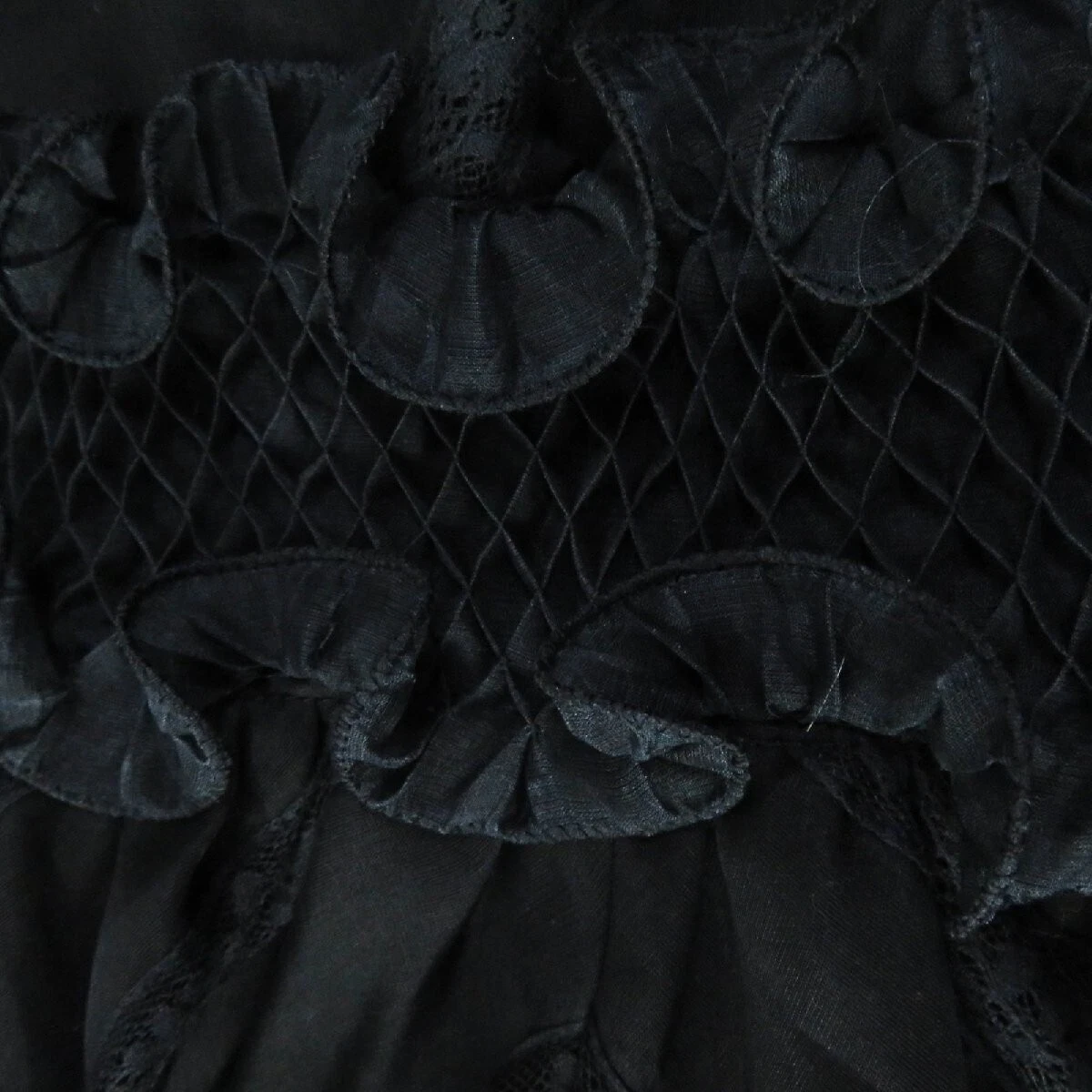 Abito svasato super lungo VALENTINO 100% seta trasparente manica lunga nero taglia:40