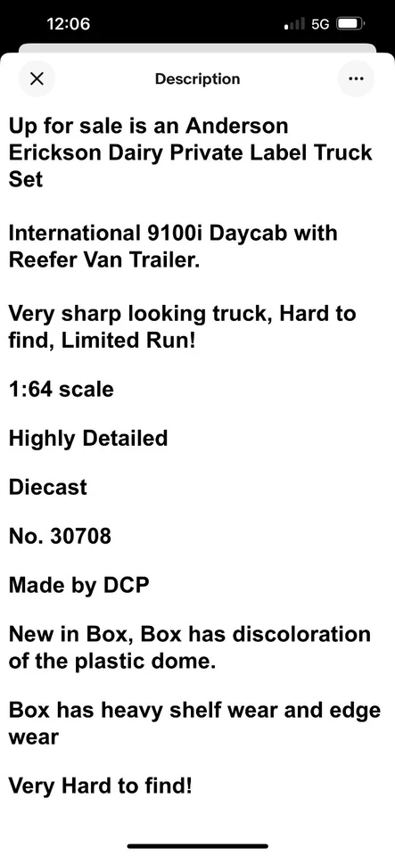 Camión fundido a presión Anderson Erickson Dairy Private Label Foto 2 de 2