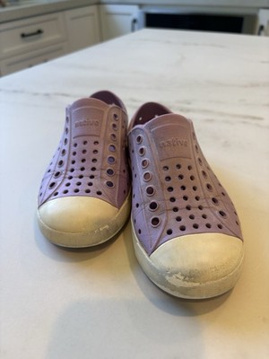 Native Girls C10 Jefferson Slip On Waterproof Shoes Purple w/Lilac Toe Cute