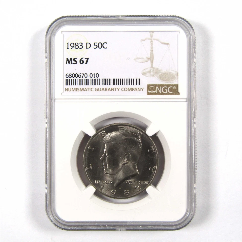 1983 D Kennedy Half Dollar MS 67 NGC Clad 50c Uncirculated SKU:I9772