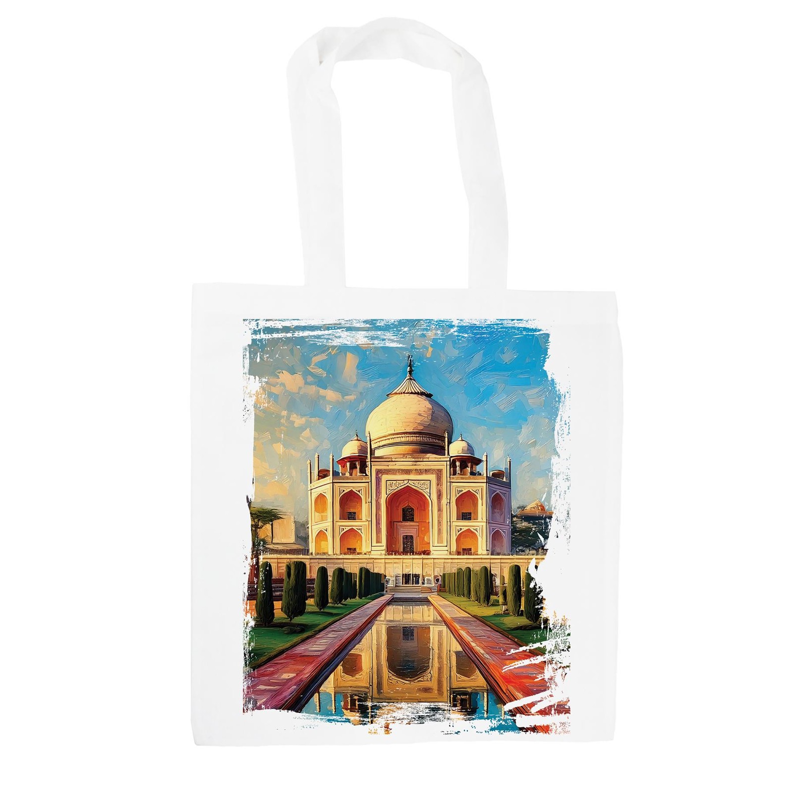 Taj Mahal Tote Bag - Seven Wonders Reusable Shopping Bag Gift