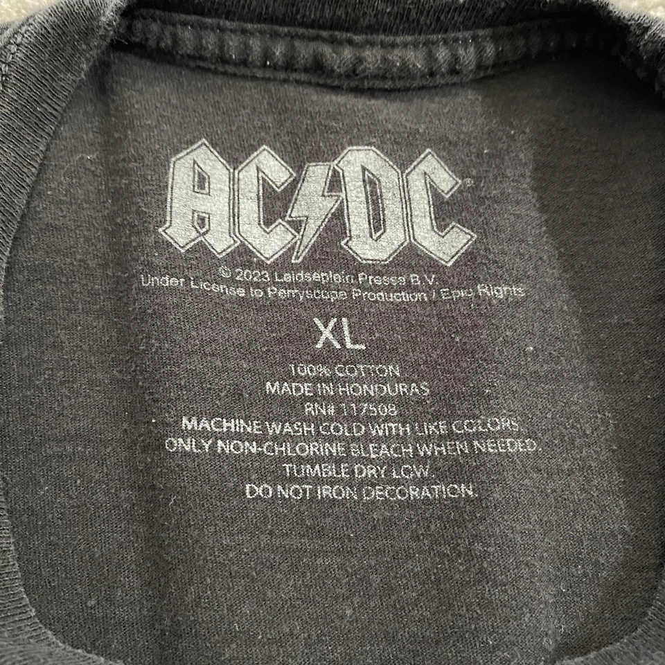 Camiseta masculina AC/DC Highway to Hell XL preta gráfica banda de rock camiseta concerto - Imagem 4 de 4