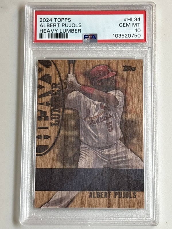 Albert Pujols 2024 Topps Heavy Lumber #HL-34 SSP PSA 10 St. Louis Cardinals