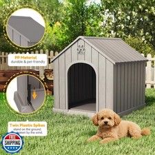 Fancyango Dog House Outdoor Indoor, Weatherproof Dog House with Elevated Floo...